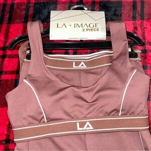 NWOT Chocolate Brown 2 Piece Athleisure Set